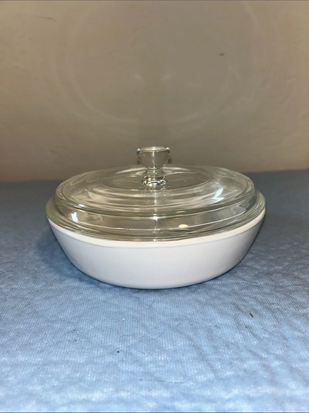 Corning Ware Blue Cornflower With Clear Lid